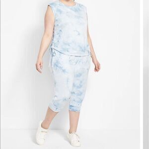 LIVI Crew-Neck Ruched-Side Tank